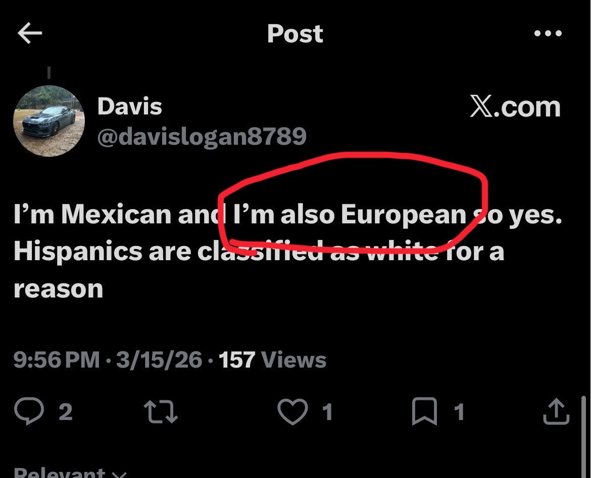Yfg10culer's tweet photo. @davislogan8789 @JodyHighrolr @HappyPunch “Nobody said I was European” https://t.co/R5dwoH6BJi
