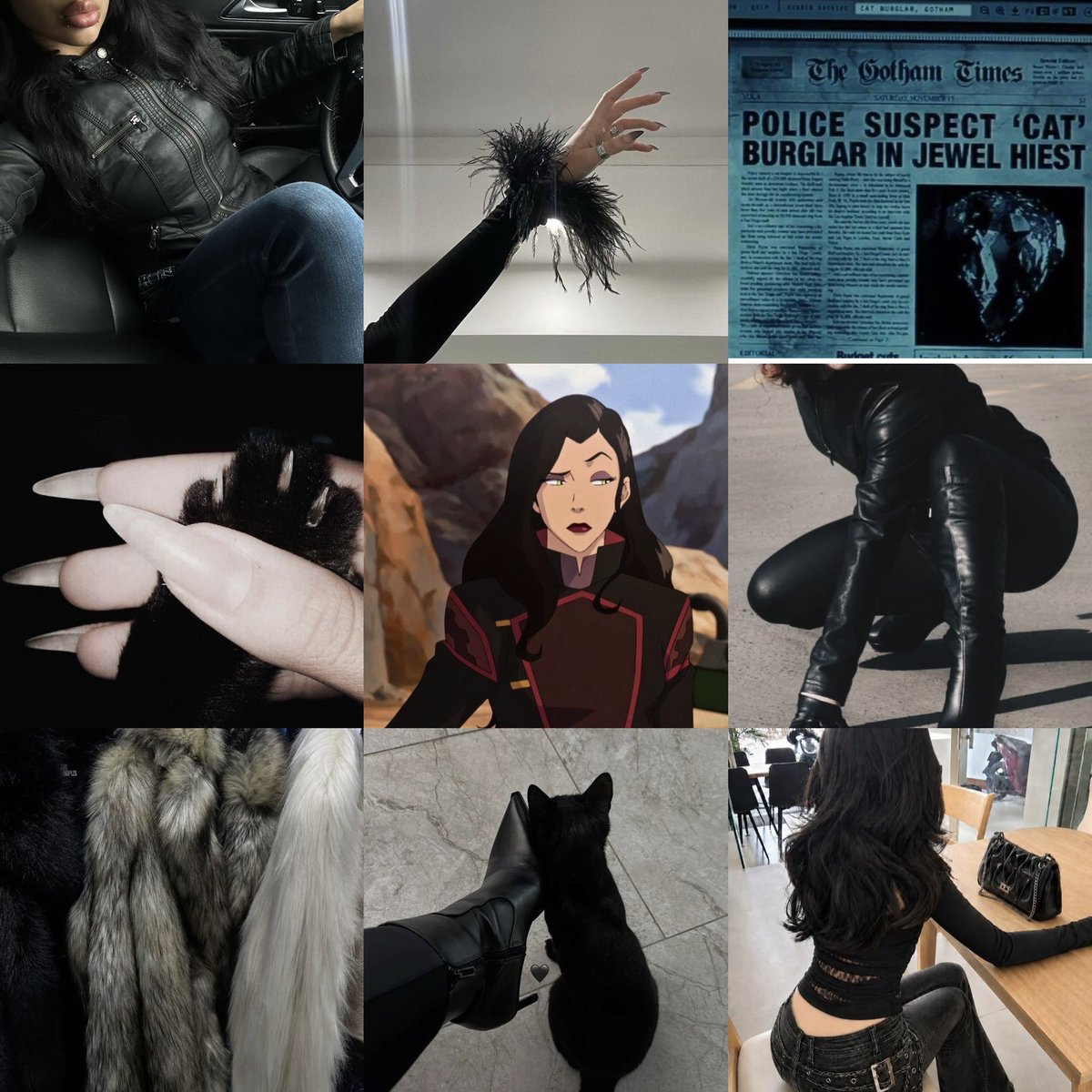 kataraholic's tweet photo. blackcat!asami x spiderman!korra: collage https://t.co/MdMzlQ14x3