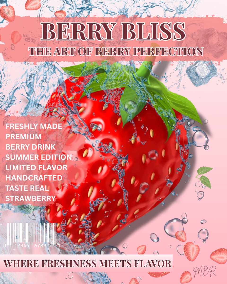 jakelu's tweet photo. BERRY BLISS

A sweet escape in every sip. Fresh strawberry vibes, soft pink tones, and a splash of summer magic. Designed with love. https://t.co/uNL2AGSY8M
