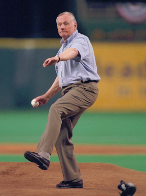 Jimfrombaseball's tweet photo. Neil Armstrong's first words after stepping on the moon were:
"That's one small  step for Man.
One giant leap for mankind," were televised to earth and heard by millions of people. But just before he re-entered the Lunar Lander, he made the enigmatic remark:
"Good luck, Mr. Gorsky."
Many people at NASA thought it was a casual remark concerning some rival Soviet Cosmonaut.
However, upon checking, there was no Gorsky in either the Russian or American Space programs.
Over the years, many people questioned Armstrong as to what the -"Good luck,  Mr. Gorsky" statement meant, but Armstrong always just smiled.
On July 5, 1995, in Tampa Bay, Florida, while answering questions following a speech, a reporter brought up the 26-year-old question about Mr. Gorsky to Armstrong.
This time Armstrong finally responded because Mr. Gorsky had died, so Neil Armstrong felt he could now answer the question.
Here is Armstrong's answer to:
"Who was Mr. Gorsky!"
"In 1938, when Armstrong was a kid in a small mid-western town, he was  playing baseball with a friend in the backyard.
His friend hit the ball, which landed in his neighbour's yard by their bedroom window. His neighbours were Mr. and Mrs. Gorsky. As he leaned down to pick up the ball, young Neil Armstrong heard Mrs. Gorsky shouting at Mr. Gorsky:
"Sex!!!!
You want sex?!!......
You'll get sex when the kid next door walks on the moon!"