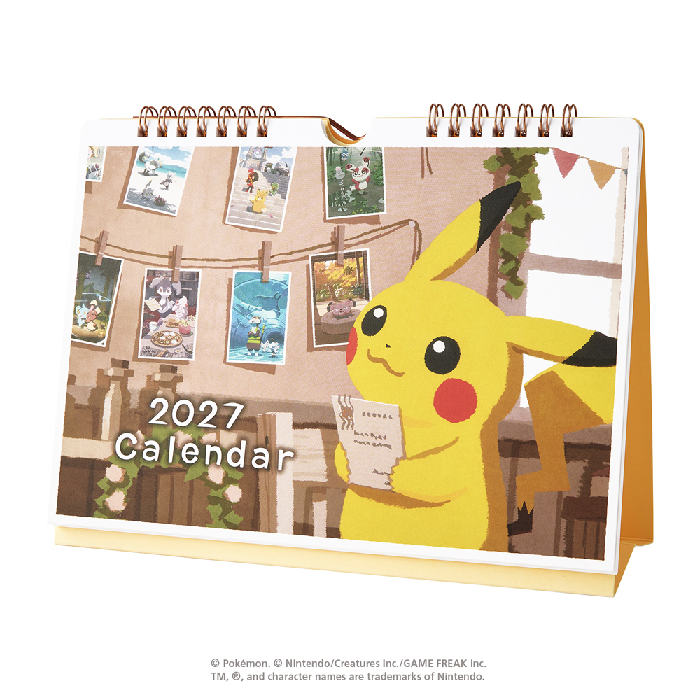 hyogonosuke's tweet photo. 「ポケモンセンターオリジナル ポストカードになるカレンダー 2027 Seasonal Situations」「B6スケジュール帳2027 Seasonal Situations」のイラストを描かせていただきました！
全国のポケモンセンター＆ポケモンセンターオンラインでチェックしてください！ https://t.co/38RW0B4Cfc