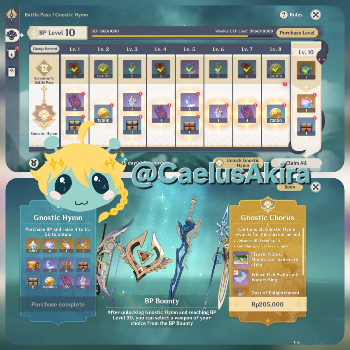 CaelusAkira's tweet photo. 23 ) ✨️Gnostic Hymn Genshin Impact - Battle Pass (BP) GI  ✨️ 

Payment 26 September 2026 

- Invoice &amp; Transaction Proof 
- Payment Via Gopay

Thank you! 😊 ✨️ https://t.co/2ZjCBu3djq