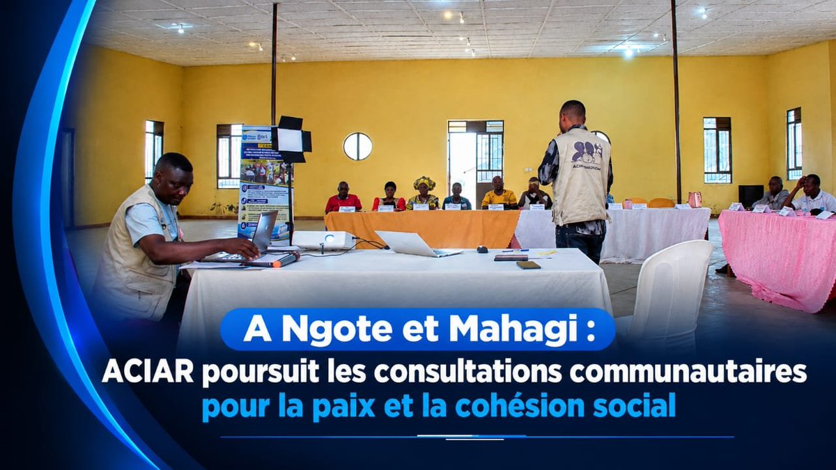 ACIARasbl's tweet photo. A Ngote et Mahagi : ACIAR poursuit les consultations communautaires pour la paix et la cohésion sociale

Voir le reportage à Cliquant ici⤵️
https://t.co/f68qm17m0g

@IOMinDRC @MONUSCO @UN #RDC #MAHAGI https://t.co/8i7L37d2Cc
