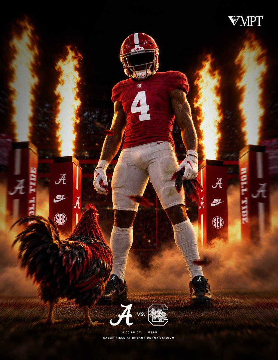 AlabamaFTBL's tweet photo. Light it up. 🔥🐘 https://t.co/1SnaLn1oZZ