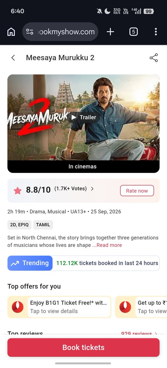 gowthamkiller10's tweet photo. Day-1 TN - 9.5Cr 🔥😮 
#VAS -7Cr 😂😂

#Viswanathanandsons 😂😂😂

 #MeesayaMurukku2 🔥🔥✅ https://t.co/eJR4WB7jVl