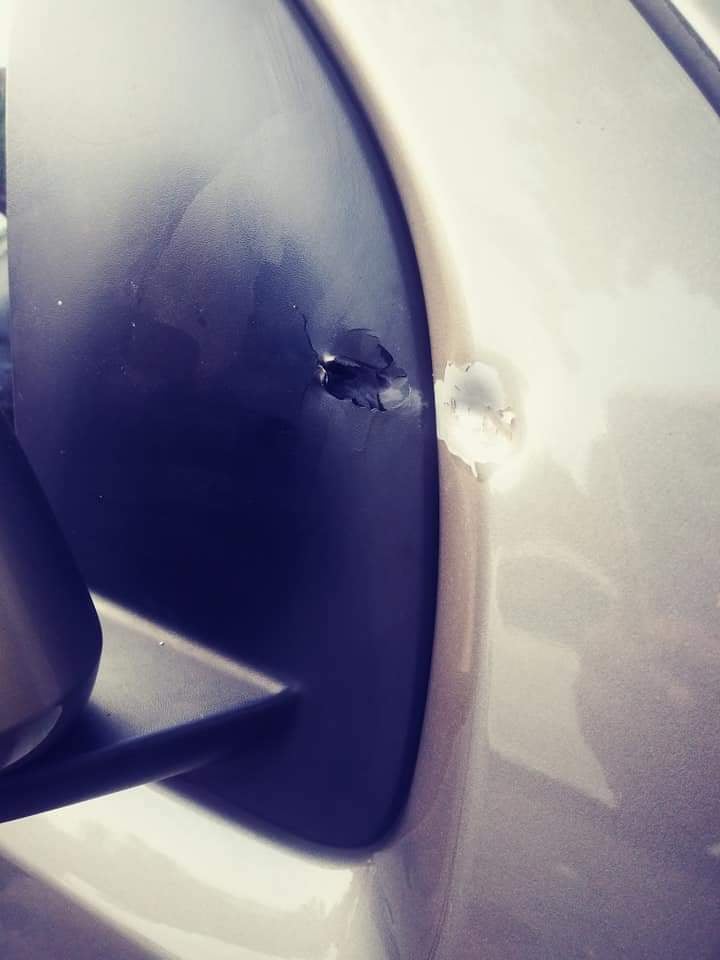 RymirIsHere's tweet photo. Witness Intimidation during court filings 4am visits to house with grass marks next morning; car shot at 35 rounds; while I was in the car; six bullets hit car; police report filed. @50cent @RepLuna @RepNancyMace @RepJamesComer @TheLightJoker24 @TonyBuzbee2 @KaraBrazey20 https://t.co/WKKulGMM16