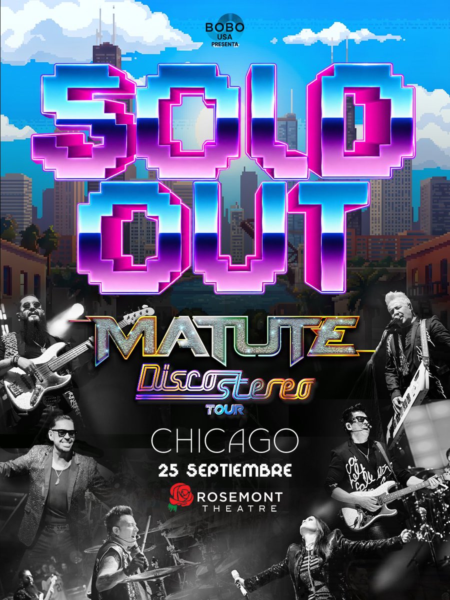 MATUTEmx's tweet photo. ¡TENEMOS CASA LLENA EN CHICAGO! 🔥🇺🇸🕶️ Gracias familia Matutera por confiar una vez más en nosotros, es momento de reventar el @RosemontTheatre 💃🏻🔥 https://t.co/pkvgXzGwSg