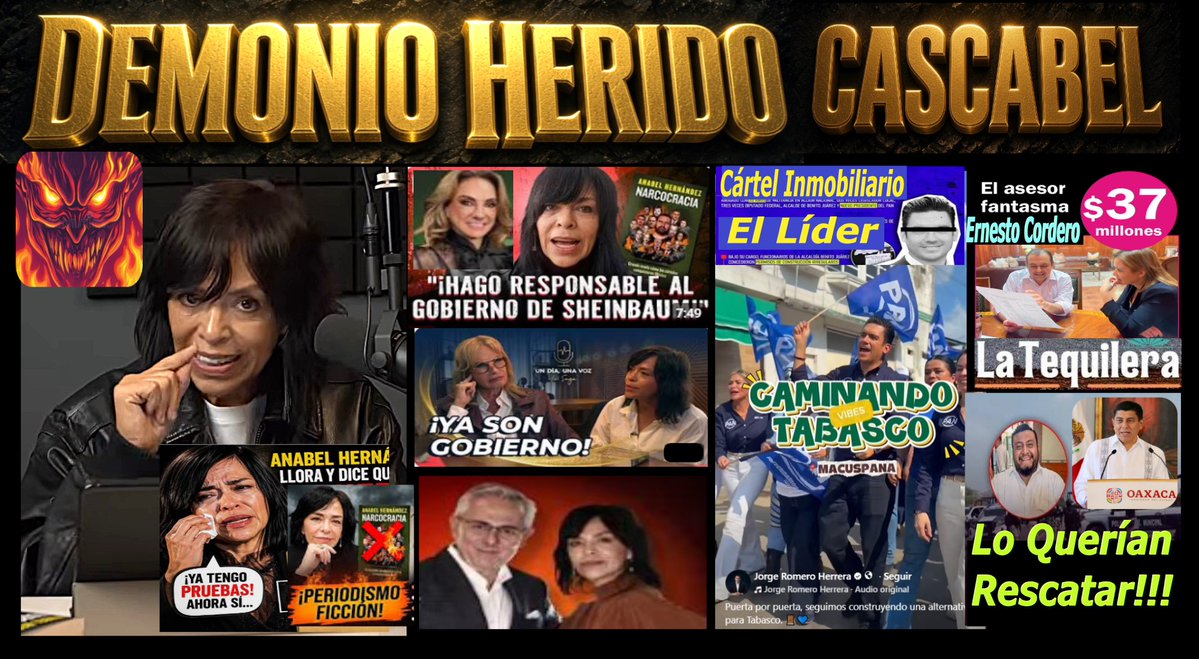 OROSOLIDORedes's tweet photo. 🔥🔥
Demonio!!! Herido!!! 
🔥#Cascabel Hernández 
🔥Ya no vende Libros
🔥Arde en Odio contra la #4T 
🔥🔥
🥵#PAN Perdido en #Tabasco
🥵con su Lider del #Cartelinmobiliario
🥵🥵
🤯H0CIC0N #ErnestoCordero
🤯Criticó la Economia de #México 
🤯🤯
@_JRLB_ 
 https://t.co/RkPtyp0bZT https://t.co/4C1bSpYbDr