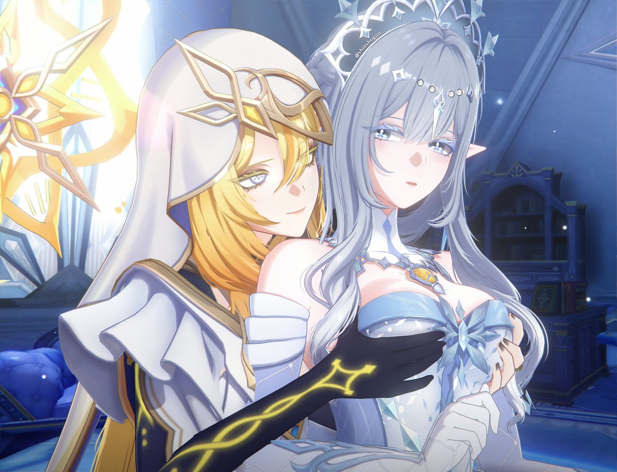 shinshogun_'s tweet photo. Oops! #GenshinImpact #原神 #tsaritsa #rhinedottir https://t.co/JoLhC3vaIA