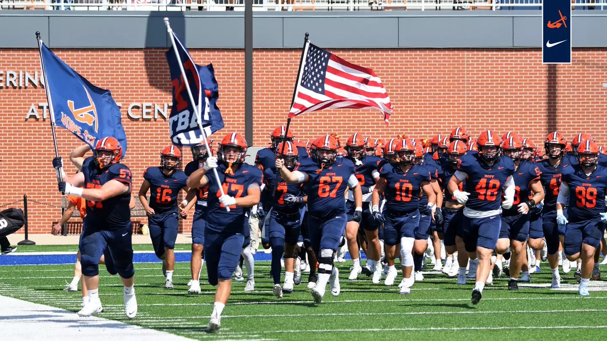 HopeAthletics's tweet photo. In Week 4, the Hope College football team kicks off @MIAA1888 play against Albion on Saturday, Sept. 26, at 1 p.m. at Ray and Sue Smith Stadium. Check out our Week 4 preview on the Hope Athletics website. #d3fb https://t.co/m3RGgwZJ6i