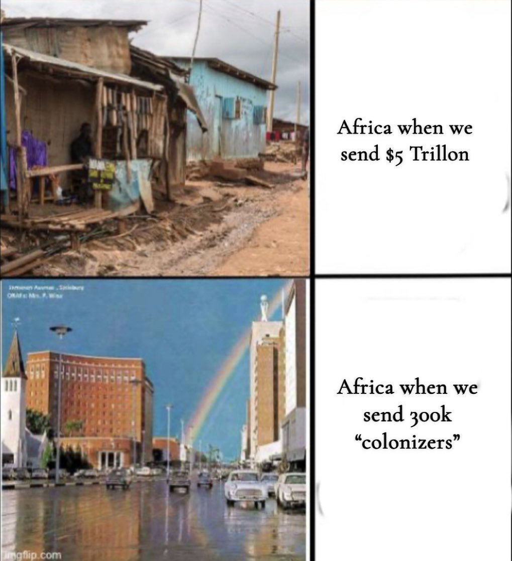 Will_Tanner_1's tweet photo. Rhodesia is what Africa could have been

Zimbabwe is what it naturally is https://t.co/9Vg7XK7rVR
