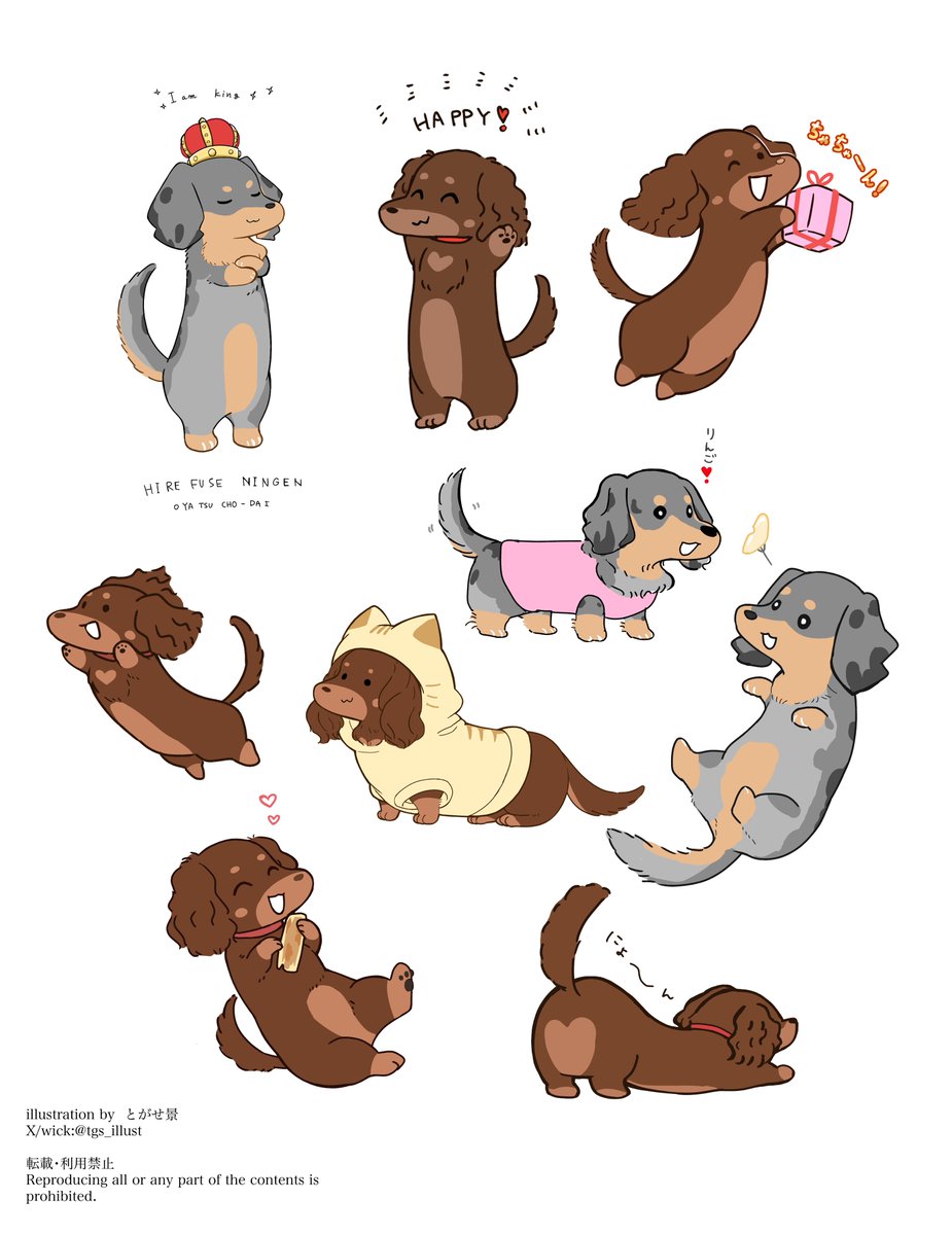 tgs_Illust's tweet photo. #全クリエイターに告ぐ犬の作品を開放せよ
うちの子達💞 https://t.co/exXtrn88yx