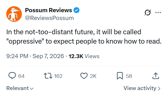 ReviewsPossum's tweet photo. It's coming. https://t.co/cFOL6C3sUz
