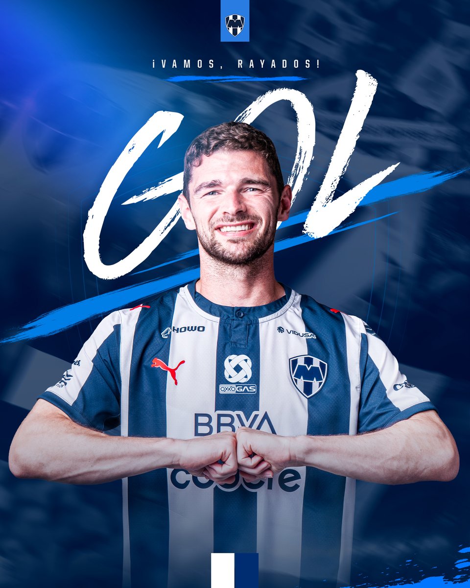 Rayados's tweet photo. 18' ⏱️ | Atlante 1-1 Monterrey | 

¡Pero que golazo de Hugo Cuypers!🔥¡Controló de gran forma y prendió el balón para empatar el marcador!👊🏼🔵⚪

¡VAMOOOOOS!👊🏼 https://t.co/1KSFy2JpKb