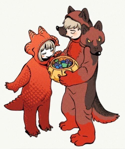 wingedlionfan's tweet photo. the sillies 🐺🐲🎃 https://t.co/nChRoAK6dX