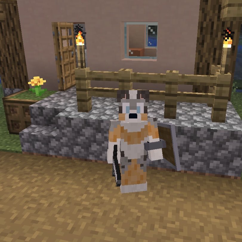 kittkatt315's tweet photo. Playing Minecraft like Notch intended, as a cartoon dog https://t.co/i5AjeZlgiW