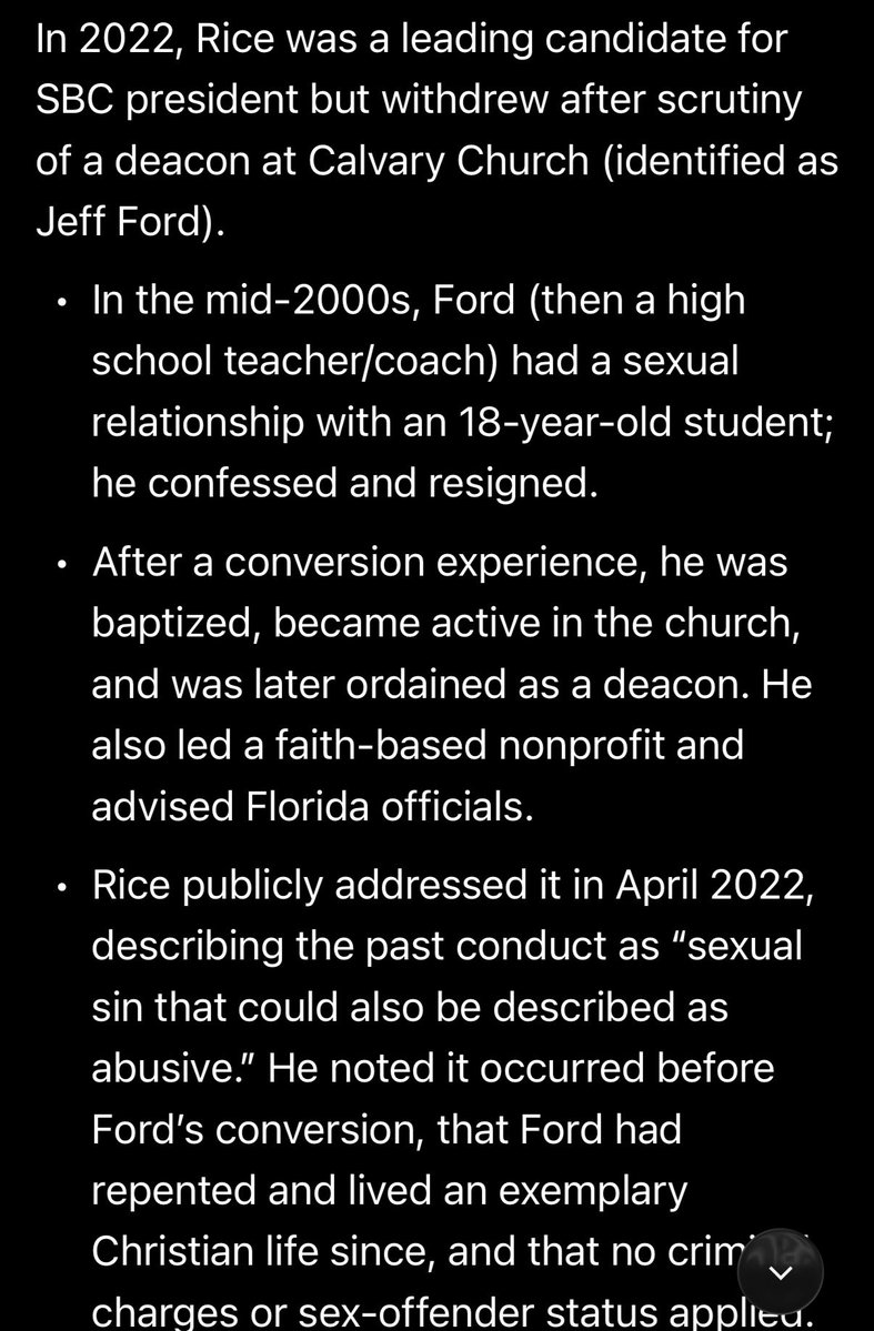 CofveveMatters's tweet photo. @BaptistLeaders Is @WillyRice  going to reinstate his former convert who raped a girl?  

He tried in '22 to brush it under the rug.  But now that you made him Baptist Pope I bet more rapists will be getting jobs and Jeff Ford might become Baptist Cardinal under Willy https://t.co/3WMC5cJcY6
