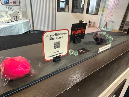 pegaroku's tweet photo. 【フローライト 実物展示中！】
多摩六都科学館の「ちきゅうラボ」の窓に、再びフローライト（fluorite）を展示しました。

フローライトは、日本名で「蛍石（ほたるいし）」といいます。緑や紫など、さまざまな色のものがあります。
 「フローライトって、どんな鉱物なんだろう？」と思った方は、ぜひ展示室5「地球の部屋」に見に来て下さい。
蛍光する蛍石も展示しています。

蛍石の蛍光や展示については、ロクトリポートでも紹介しています。こちらもあわせてご覧ください。（地学班）https://t.co/bhezIdqqTc

#多摩六都科学館 #フローライト #蛍石 #鉱物 #超きれい