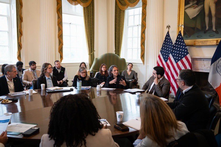 NYCMayor's tweet photo. New York City has spent one-third of this year under a Flash Flood Emergency activation.

Today, we are preparing for a nor’easter that could bring heavy rain and coastal flooding.

I brought together commissioners and senior leaders from more than a dozen City agencies and departments at City Hall to coordinate a whole-of-government response to protect our neighborhoods.