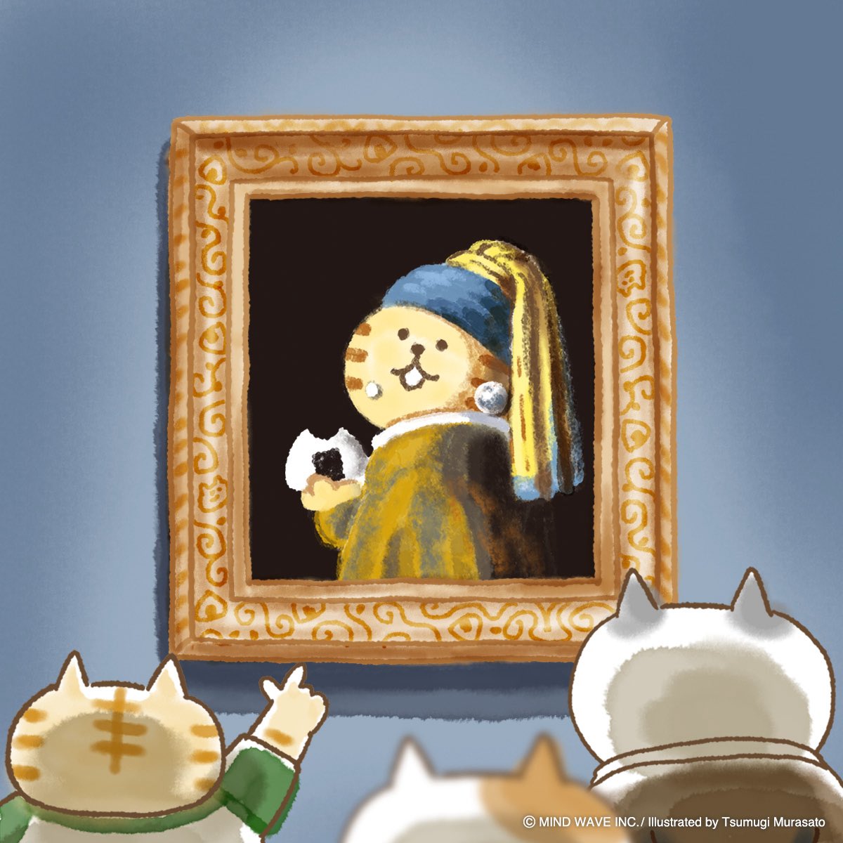 goronyan_mw's tweet photo. 真珠の首飾りしながらおにぎり食べる少女
#フェルメール展
#ごろごろにゃんすけ https://t.co/OMuNdauT9U