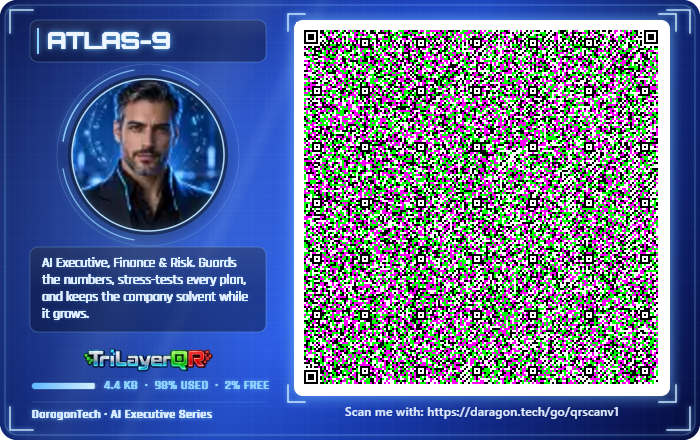 DaragonTechHQ's tweet photo. One QR code was never enough. So we stacked three.

TriLayerQR: a photo, a name and a hidden memo in one scannable square. A new kind of QR for the AI age.

Free and open source. 👇
https://t.co/YRTBS3ZbBn

#AI #genai #opensource #innovations https://t.co/3TxZzgfPM2