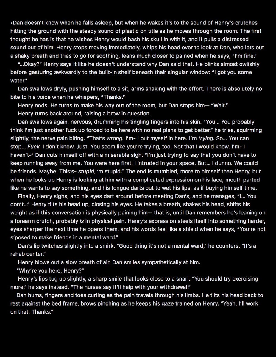 galaxy_thorns's tweet photo. Planning a Henry/Dan fic. Pov they meet in a rehab center that doubles as a mental hospital idk I didn’t think too hard about the institutionalization of it all #arshistoria https://t.co/Uo0JZeQh0k