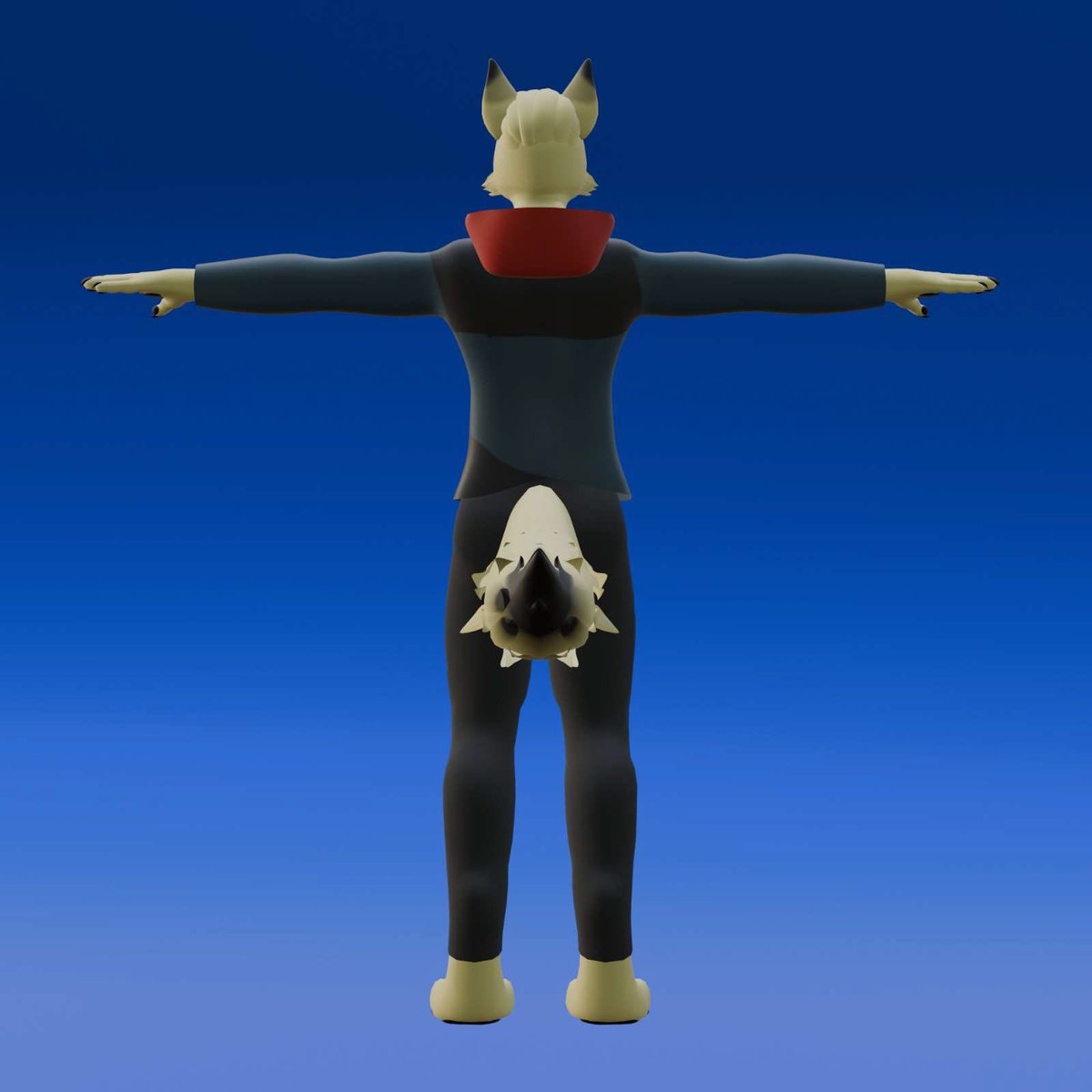 FURmyStic's tweet photo. New model rigged and ready🐺Glasses that pop of red and a fluffy tail that took way too long to get right but worth it. T pose check before the real fun begins✨
#furry #furryart #fursona #3Dmodel #furry3D #blender3d #furrycommunity #anthroart #vrchatavatar #wolffursona https://t.co/is4N0njXZO