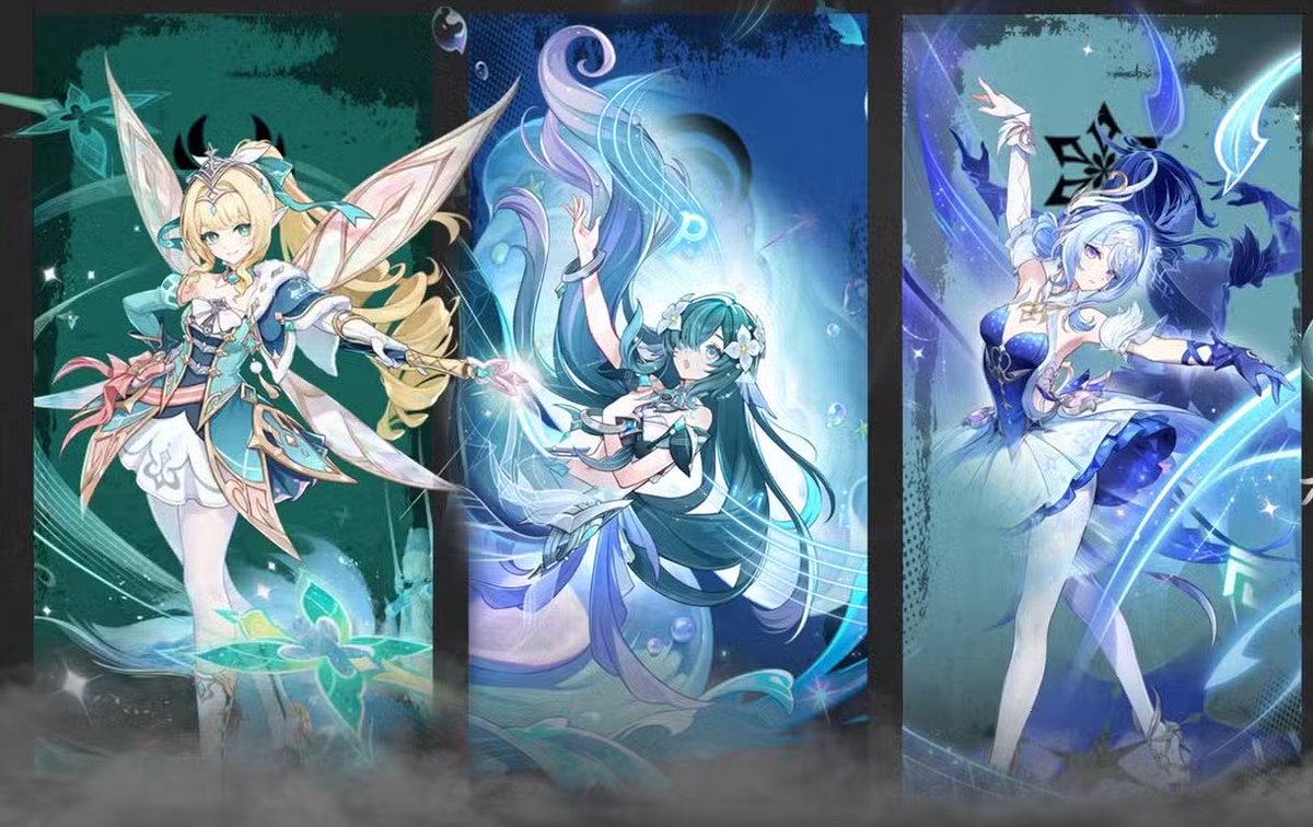 Calxiyn's tweet photo. These are the best three playable characters in Genshin Impact on every conceivable level and if you disagree you are simply misguided and WRONG. https://t.co/rlkdh23klk
