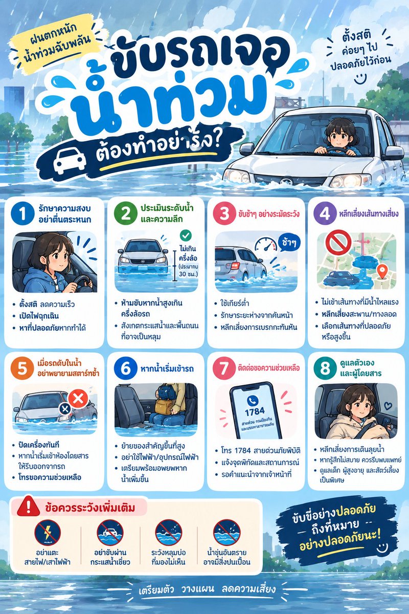 BBA1744's tweet photo. เป็นกำลังใจให้คนไทยทุกจังหวัดนะคะ
#น้ำท่วม #ฝนตก #ฝนตกหนัก #ลาดพร้าว #กรุงเทพ #น้ำท่วม69 #อุทกภัย #วิธีป้องกัน #วิธีรับมือ #น้ำท่วมรถ https://t.co/T2WccR0PZP