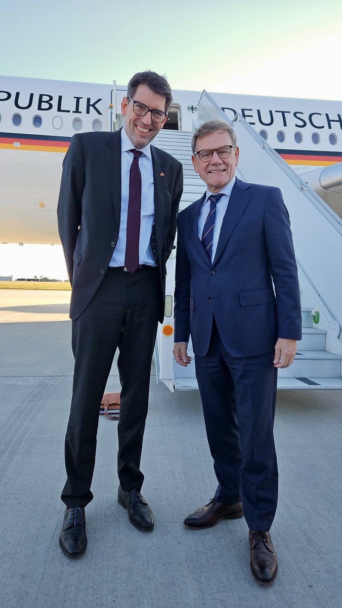 GerAmbCanada's tweet photo. Thank you @AussenMinDE Dr. Johann Wadephul for your visit to Canada! It was very good to see 🇨🇦 high on  🇩🇪‘s agenda, working hand in hand towards an even closer and broader strategic partnership! https://t.co/TuWTi7EvPR