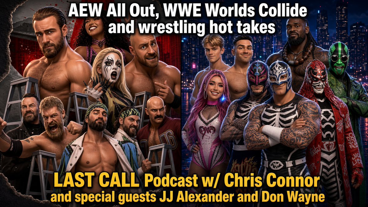 LastCallwChrisC's tweet photo. Thanks to @BustNMove and @JJ_Alexander for stopping by as we talk
- Tony Khan's reaction to #WBDParamount merger
- Preview #AEWAllOut
- What to expect from WWE #WorldsCollide
- Penta next World Champ?
- Plus #TNA news and more
On the LAST CALL Podcast
https://t.co/bPEODpE5Hj https://t.co/QlMTqe2WPx