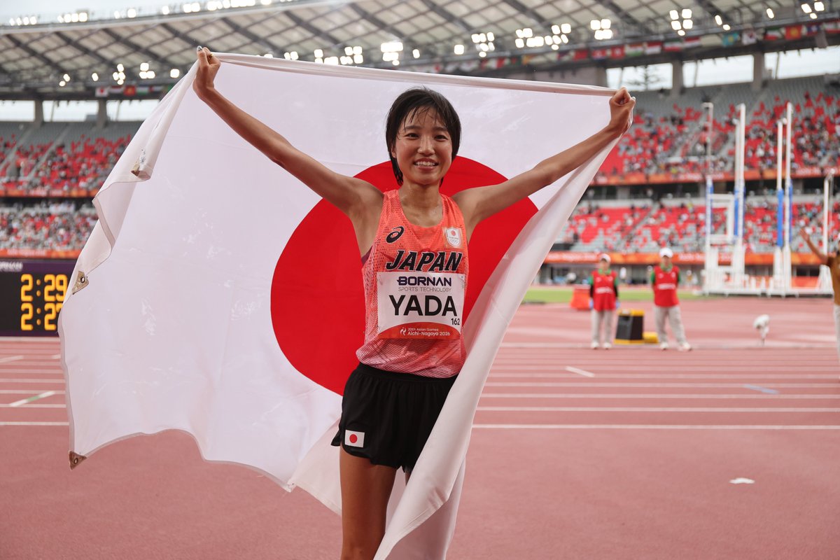 Getsuriku's tweet photo. #名古屋アジア大会
女子マラソン
矢田みくに（エディオン）が銅メダル🥉
タイムは2時間27分56秒

佐藤早也伽（積水化学）が2時間28分14秒の4位

優勝はS.エシェテ🇧🇭🥇 https://t.co/jM9zBaMb0P