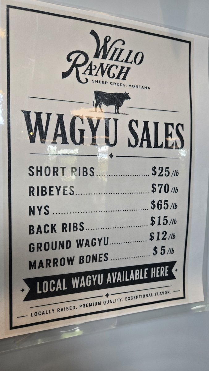 TonyBynum's tweet photo. At least I know where my beef came from. A real signal that our best days are behind us. #buylocal #foodsecurity #mcool #beef #montanabeef #farmbill https://t.co/Ep7hKxp3m6