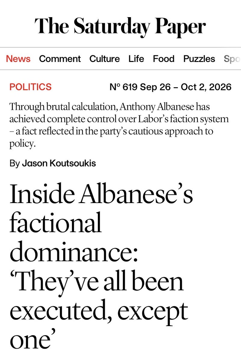 DougCameron51's tweet photo. Long and fascinating article by Jason Koutsoukis in the Saturday Paper. Essential reading for those of us who care about working class Australians and their families.
Those who oppose neoliberalism, militarism and sacrificing our sovereignty to the Trump regime. https://t.co/c91eHF13B6