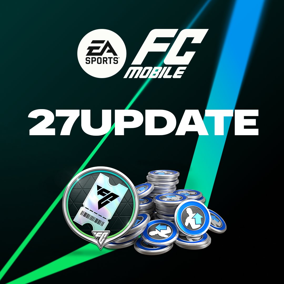 EASFCMOBILE's tweet photo. A new season deserves a celebration. 🎉⚽

Redeem code "27UPDATE" to claim your reward 👉 https://t.co/kj6U45yXQv https://t.co/3VtM8uI09a