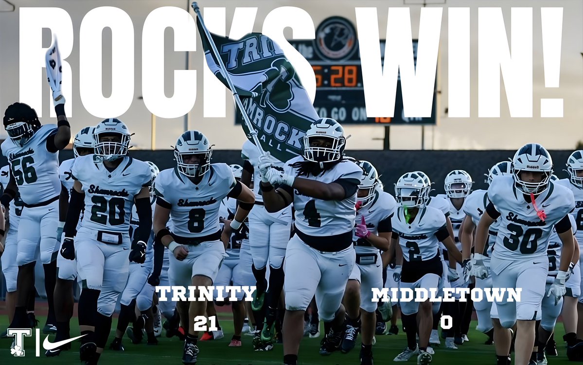 Trinity_HSFB's tweet photo. ROCKS WIN ☘️☘️☘️
Trinity - 21 | Middletown - 0 https://t.co/15Z5bk3Df8