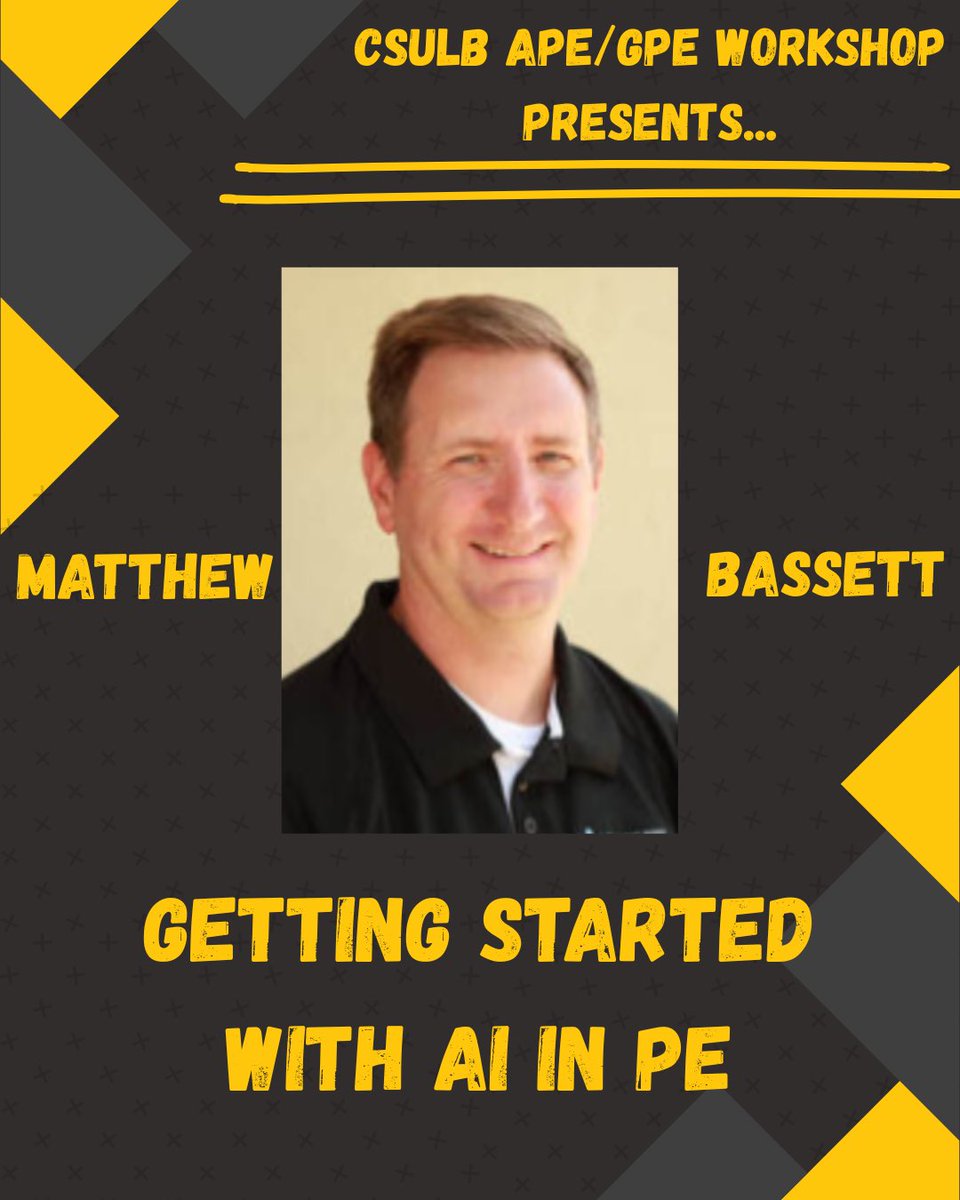 CSULB_APE's tweet photo. Weโre so excited to announce Matthew Bassett as a featured presenter at the APE/GPE Workshop at CSULB! ๐
๐๏ธ Date: November 6, 2026
๐ Time: 9amโ4pm
๐ Registration: https://t.co/wv2bJLqVBIโฆ
#CSULB #APE #AdaptedPhysicalEducation #PhysicalEducation #GPE #PhysicalEducators https://t.co/JifUdrXLQP