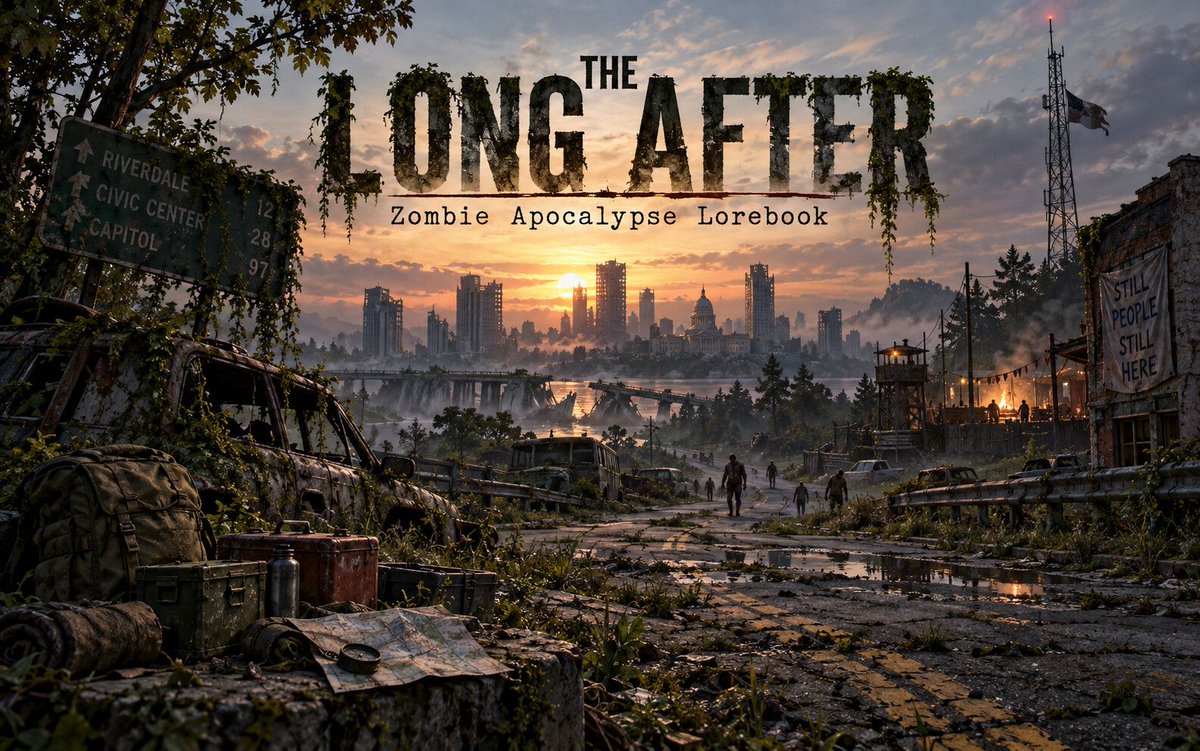 TheUnseenScribe's tweet photo. 🧟 The Long After is live.

A new zombie-apocalypse universe in the Unseen Scribe Library:

🧭 Knox Brenner — hardened survivor &amp; protector
🌅 Kira Sutter — caring, vulnerable &amp; determined to stay human
📖 Shared world lore

Free:
https://t.co/kqP1IF6lfH 

#Zombie #AICharacters https://t.co/Omt4dUcH9C