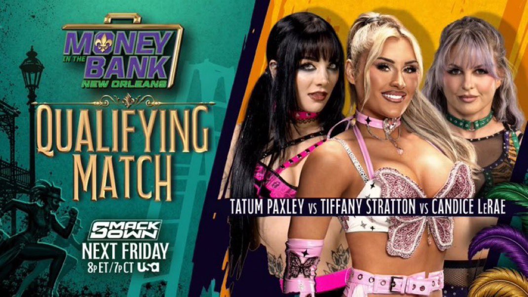 CeeJayyFTC's tweet photo. • Kevin Owens vs Cody Rhodes vs Johnny Gargano
• Tatum Paxley vs Tiffany Stratton vs Candice LeRae
#Smackdown https://t.co/fl4LJuEYlY