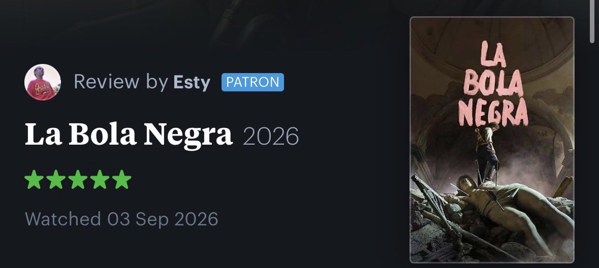 CineconPau's tweet photo. Quiero rescatar solamente una frase de esta crítica que he visto por Letterboxd #labolanegra https://t.co/AcJnq7Ygco