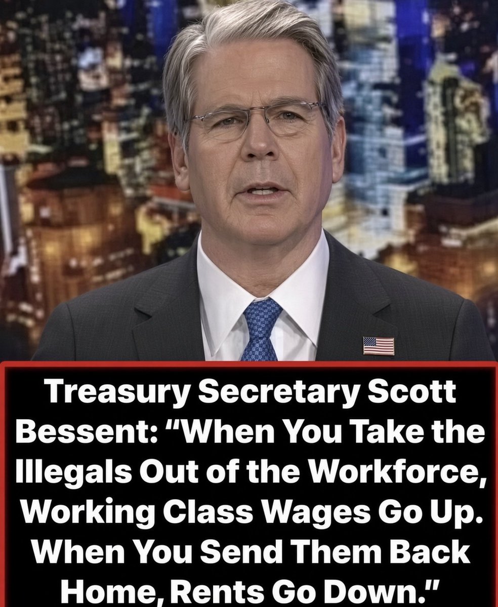 MAGAVoice's tweet photo. SCOTT BESSENT IS ABSOLUTELY CORRECT

KEEP DEPORTING ILLEGALS 🎯 https://t.co/kXpAjzOPlx
