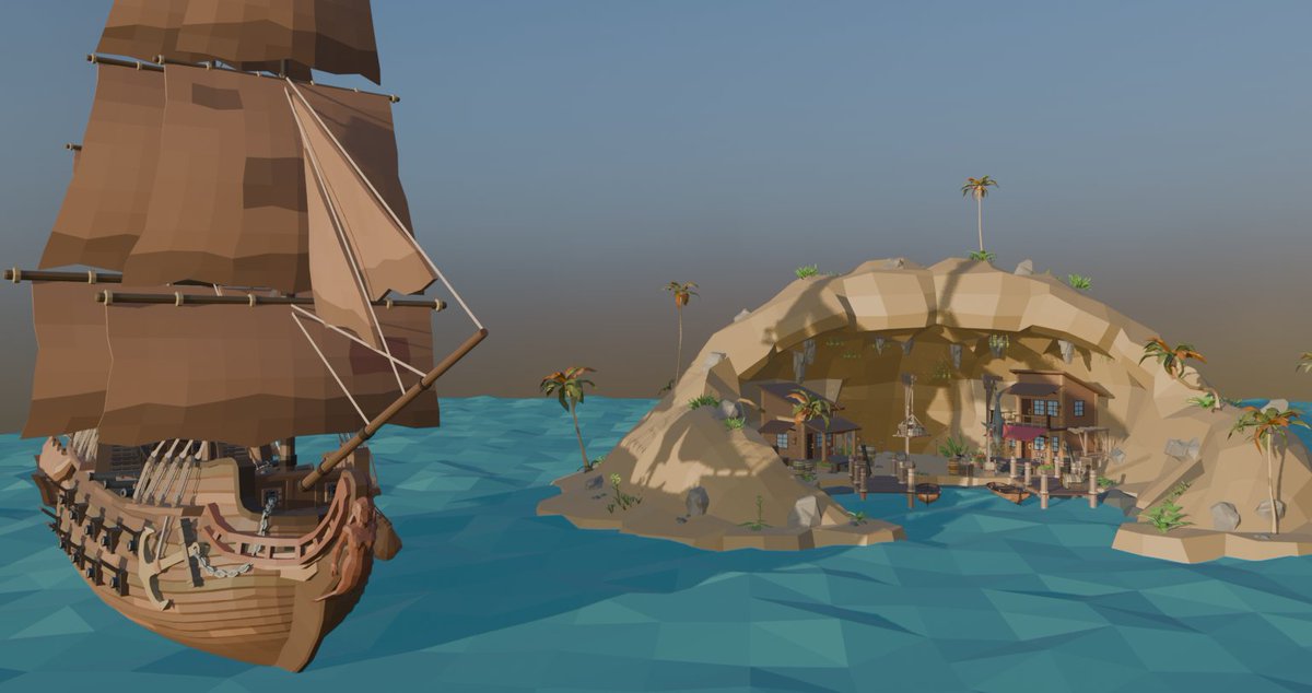 Devanfadz's tweet photo. Ahoy Captain! Cave Island has been conquered!🏴‍☠️

https://t.co/ZTjdRNRBHA (Open for 3D commissions!) 
#blender #robloxart #roblougc #blender3d #godot #lowpoly #3DAssets #Vgencommissionㅤ https://t.co/f1ZwvshgGF