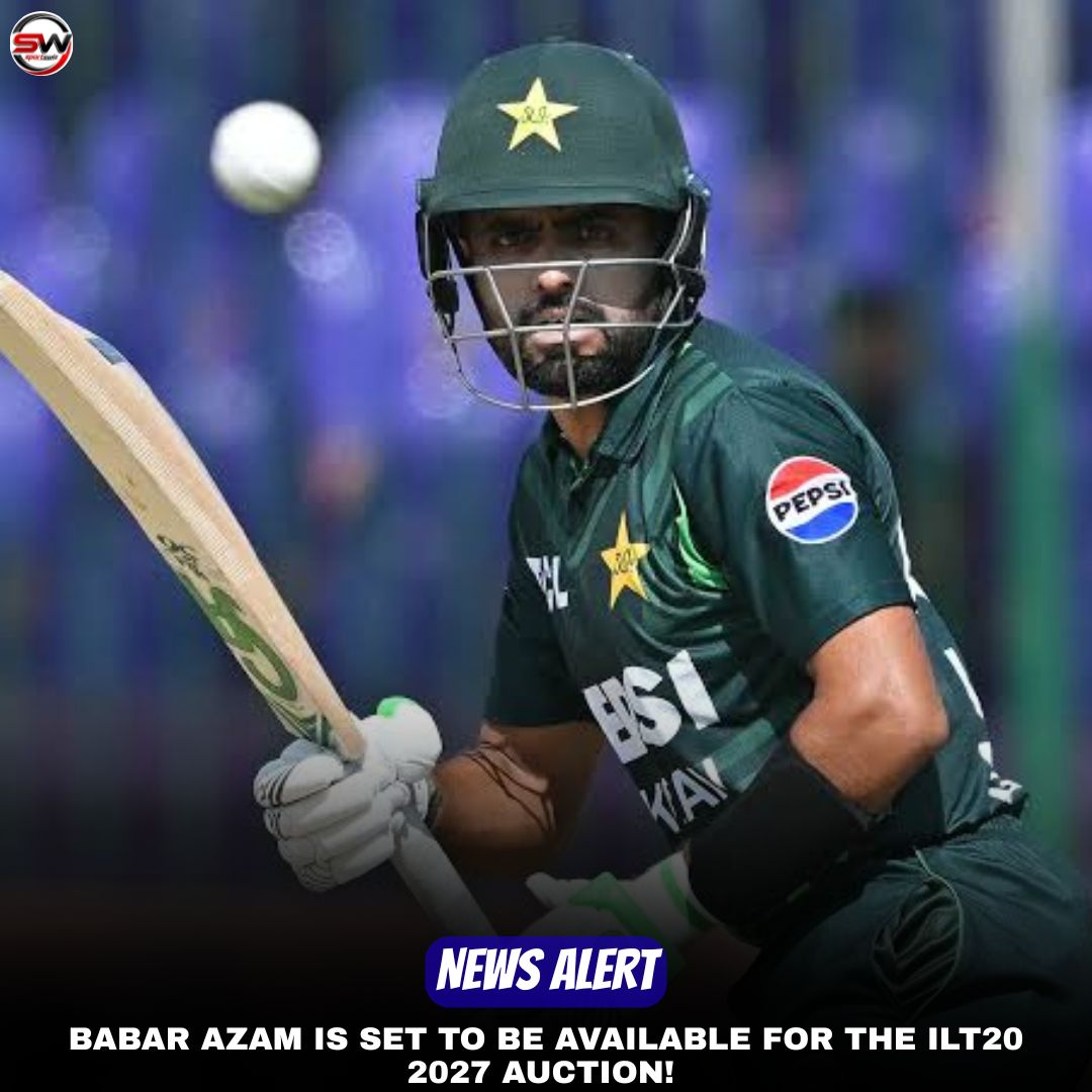 mysportswiz's tweet photo. NEWS ALERT
BABAR AZAM SET TO BE AVAILABLE FOR ILT20 2027 AUCTION!
https://t.co/9AC7sYGM6O
#INDvsWI #ViratKohli #RohitSharma #Badminton #ShubmanGill #HardikPandya #Athletics #RyanWilliams #ODIs #TeamIndia #IndianCricket #SportsWiz https://t.co/xcR4oX5kph