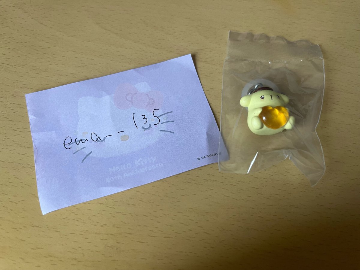 ema__135's tweet photo. エモきゅん2 交換 ガチャガチャ めじるしアクセサリー サンリオ

譲）ポムポムプリン
求）くろうさ

郵送📮お気軽にお声がけ下さい🙇🏻‍♀️ https://t.co/nWYpVwIuHo