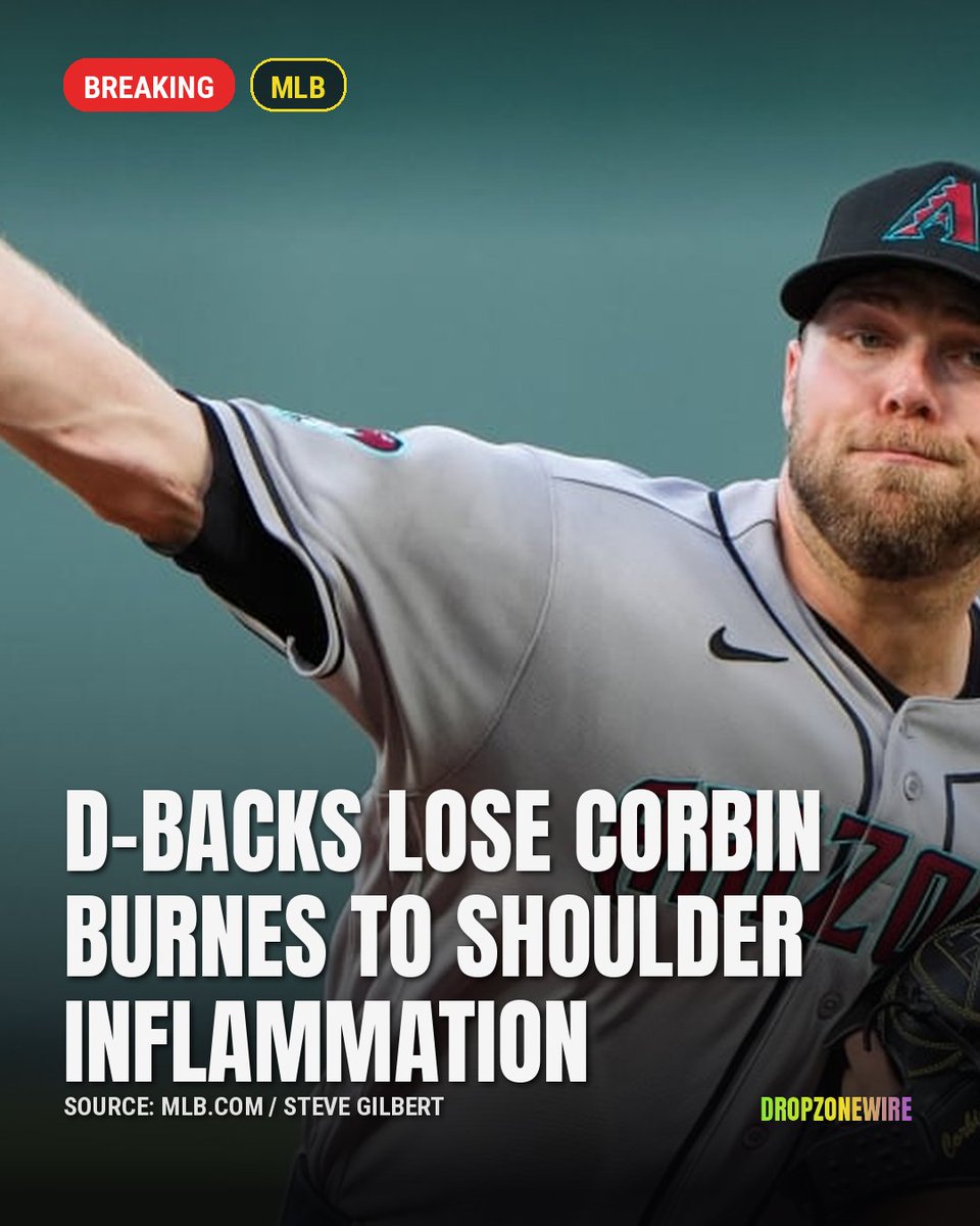dropzonewire's tweet photo. D-BACKS LOSE CORBIN BURNES TO SHOULDER INFLAMMATION. Can Arizona stay alive without its ace? https://t.co/xYOW8LaUjG