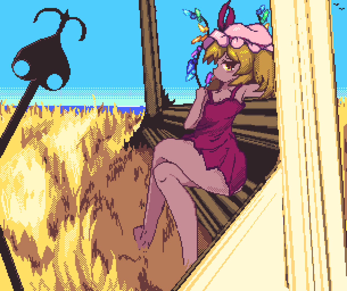 Nykopski's tweet photo. Seaside flandre.
#東方Project #Touhou_Project #pixelart #ドット絵 https://t.co/CQAK1yF5dq