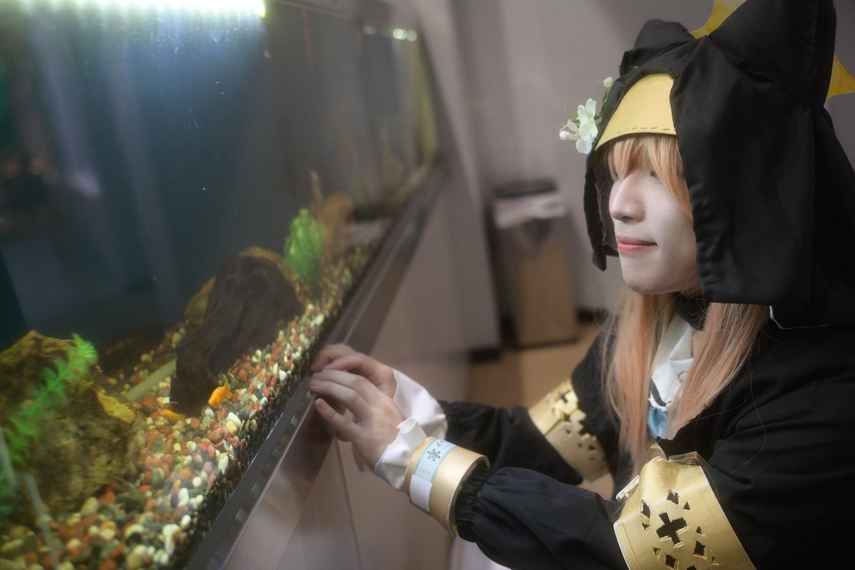 pumpkinmob's tweet photo. 水族館にてch.2熱帯魚と

伊落マリー

撮影・提供：@Reo_OTK 様

 #シンサツコス  #BlueArchiveCosplay https://t.co/cz1x2KAEcu