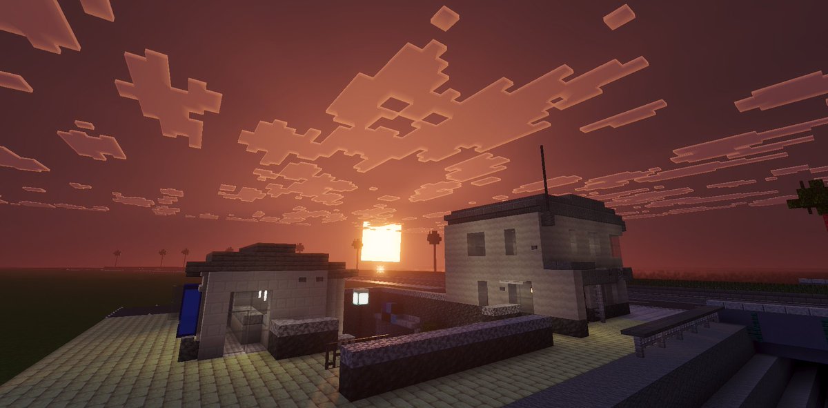 PenCHANCE88's tweet photo. 太陽が綺麗　#Minecraft #マイクラ https://t.co/v8tqoWulJV