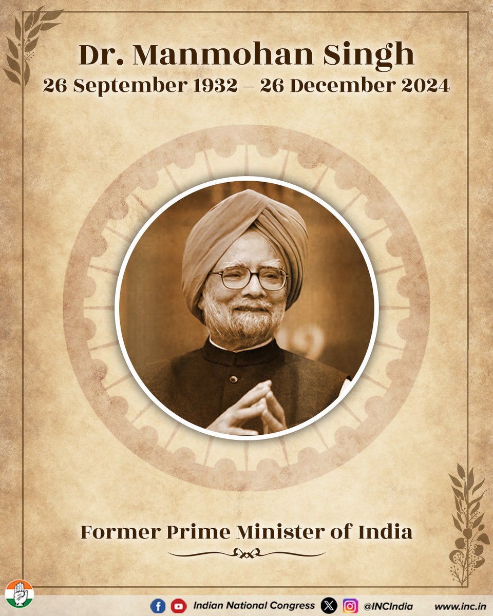anil100y's tweet photo. The “Singh” who was a real “King” 
#Manmohansingh https://t.co/7eGolAwfWe