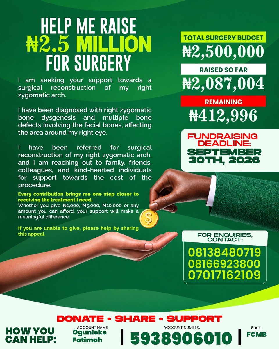 hant_qudeee's tweet photo. Alhamdulillah 😭❤️ We’ve raised 2,087,000 for her eye surgery!

And a SHORT FALL OF 413K😭🙏

You people have been amazing, pls, let’s not stop yet. If you can donate or RT, please do. Every little support still means so much. 

May Allah reward you all abundantly. 

RT pls😭🤲 https://t.co/mh2rNwgr5p